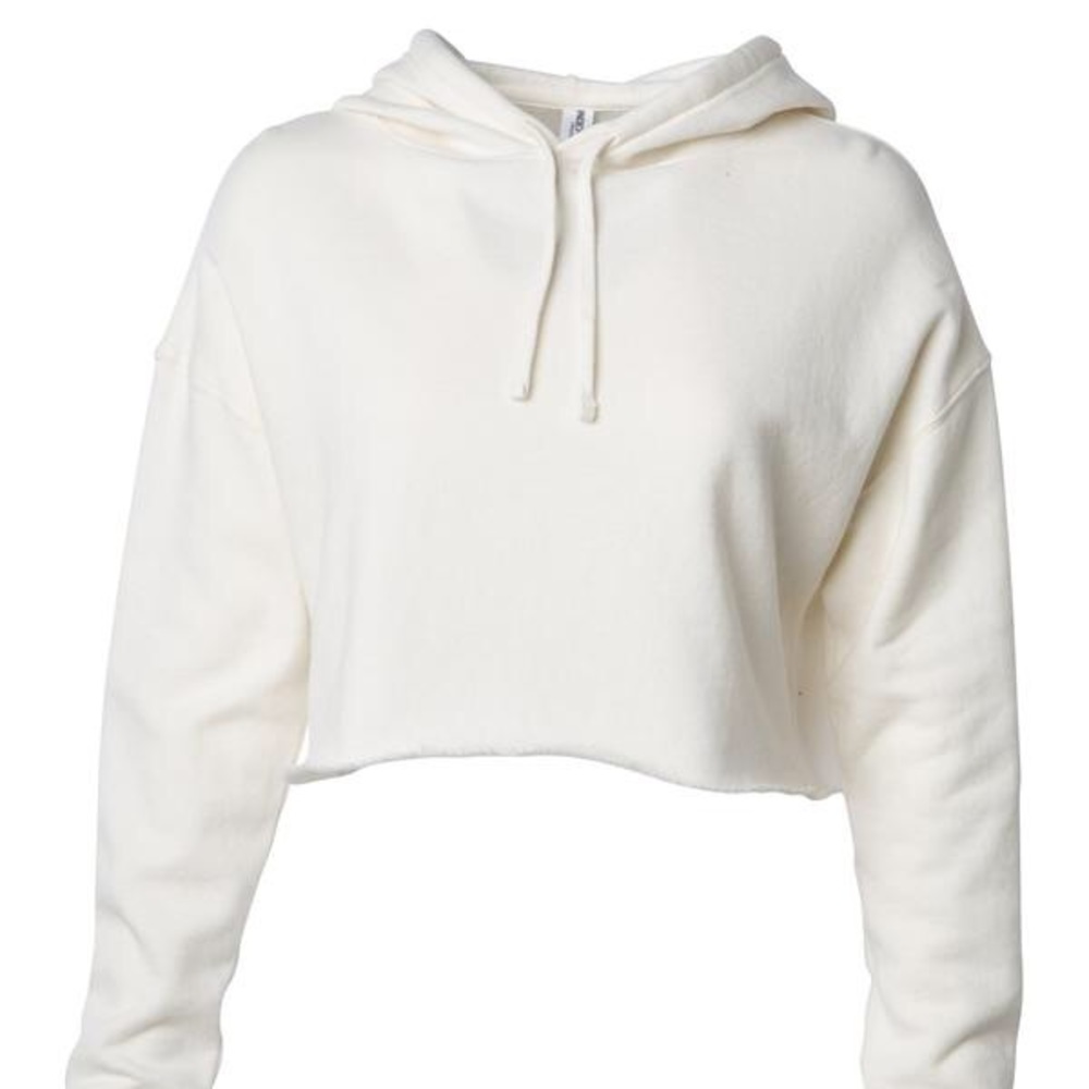 Simple White Cropped Hoodie